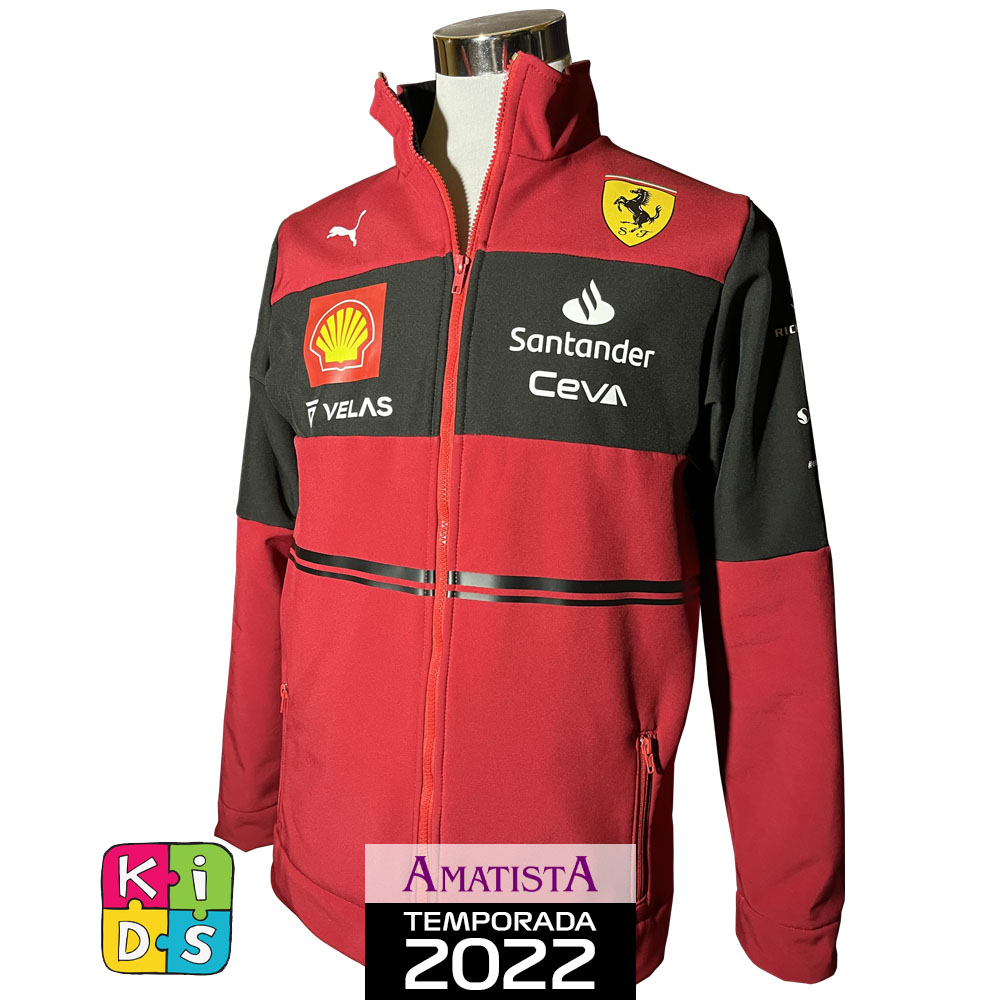 Softshell Ferrari 2022 INFANTIL – Rojo (Chaqueta Impermeable) – Amatista