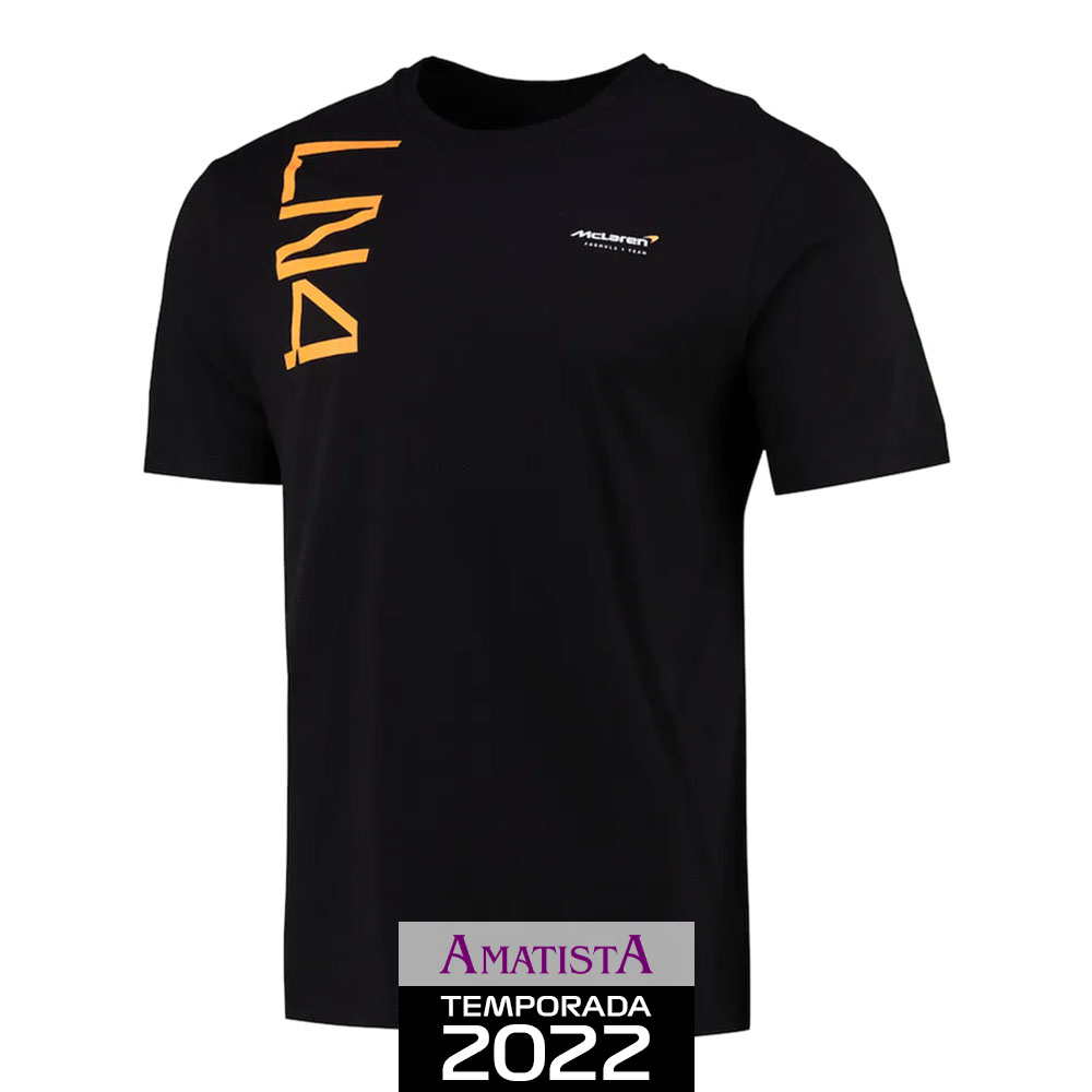 Polera McLaren LN4 2022 - Negra (Cuello Redondo)