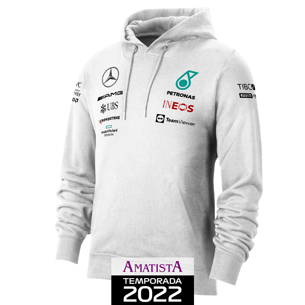 Polerón Mercedes 2022 - Blanco (Canguro)