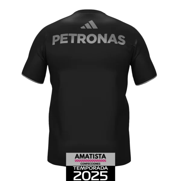 Polera Mercedes 2025 Mechanics Tee Black - Negra (Logos reflectantes) - Imagen 2