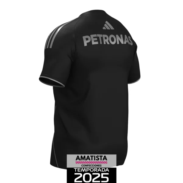 Polera Mercedes 2025 Mechanics Tee Black - Negra (Logos reflectantes) - Imagen 6